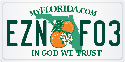 FL license plate EZNF03