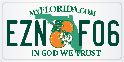 FL license plate EZNF06