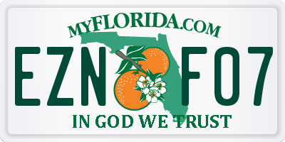 FL license plate EZNF07