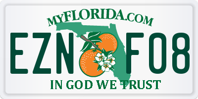 FL license plate EZNF08