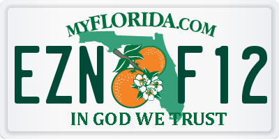 FL license plate EZNF12