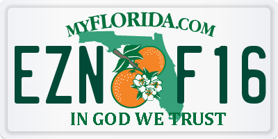 FL license plate EZNF16