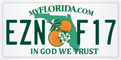 FL license plate EZNF17