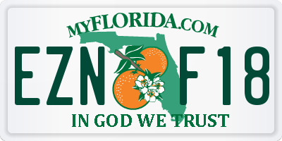 FL license plate EZNF18