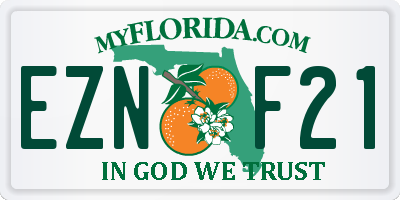 FL license plate EZNF21