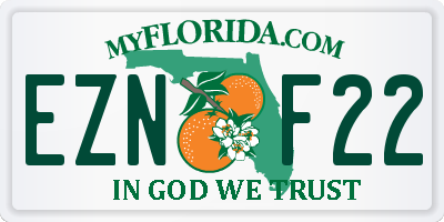 FL license plate EZNF22