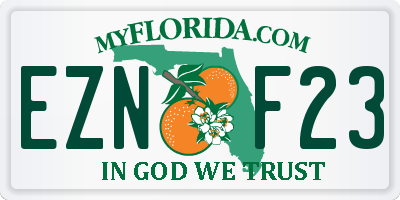 FL license plate EZNF23