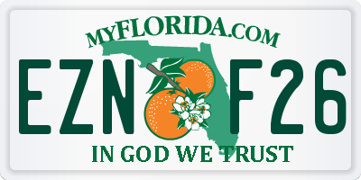 FL license plate EZNF26