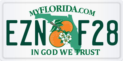 FL license plate EZNF28