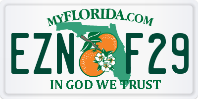 FL license plate EZNF29