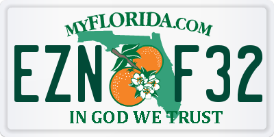 FL license plate EZNF32