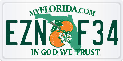 FL license plate EZNF34