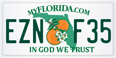 FL license plate EZNF35