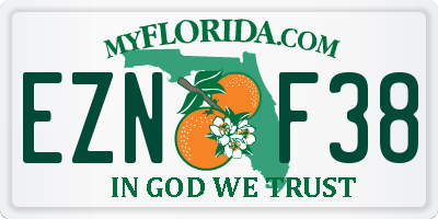 FL license plate EZNF38