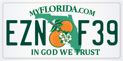 FL license plate EZNF39