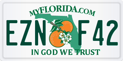 FL license plate EZNF42