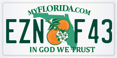 FL license plate EZNF43