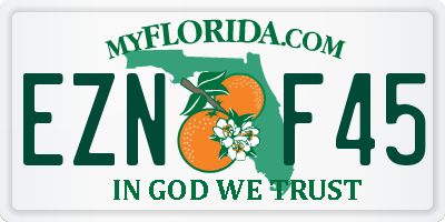 FL license plate EZNF45