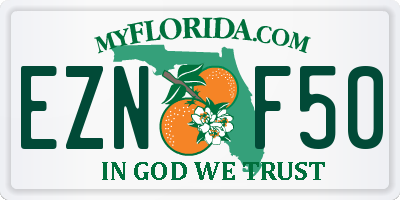 FL license plate EZNF50