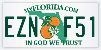 FL license plate EZNF51