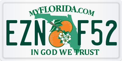 FL license plate EZNF52