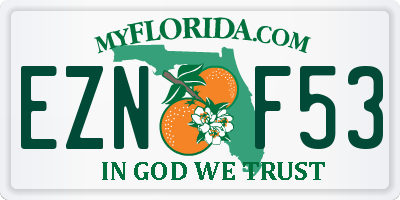 FL license plate EZNF53