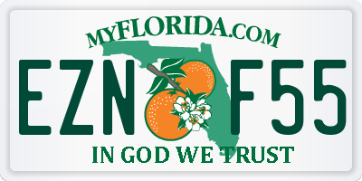 FL license plate EZNF55