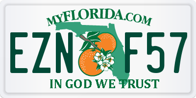 FL license plate EZNF57