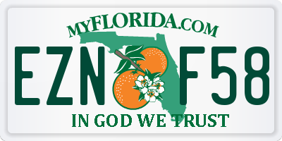 FL license plate EZNF58