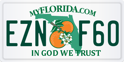 FL license plate EZNF60