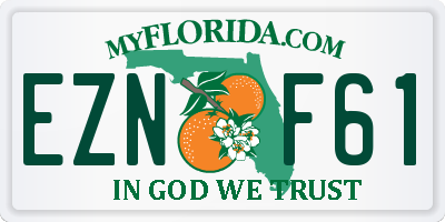 FL license plate EZNF61