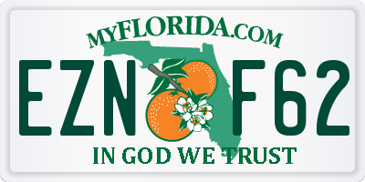 FL license plate EZNF62