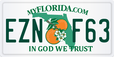 FL license plate EZNF63