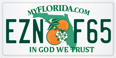 FL license plate EZNF65