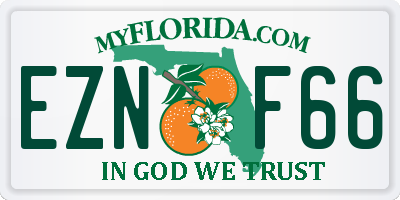 FL license plate EZNF66