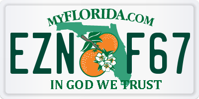 FL license plate EZNF67