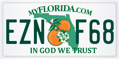 FL license plate EZNF68