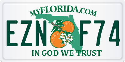 FL license plate EZNF74