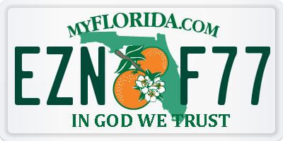 FL license plate EZNF77