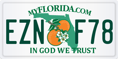 FL license plate EZNF78