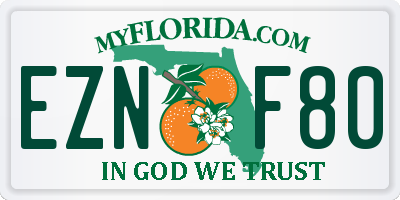 FL license plate EZNF80