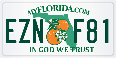 FL license plate EZNF81