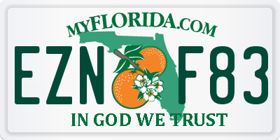 FL license plate EZNF83