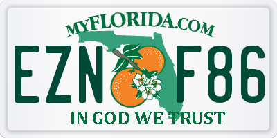 FL license plate EZNF86