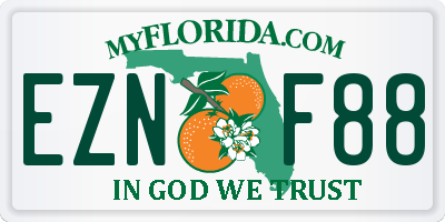 FL license plate EZNF88