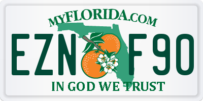 FL license plate EZNF90