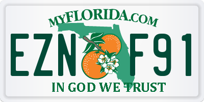 FL license plate EZNF91