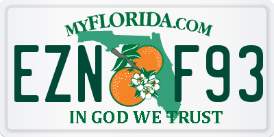 FL license plate EZNF93