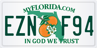 FL license plate EZNF94