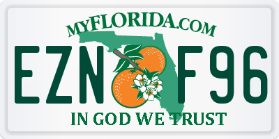 FL license plate EZNF96